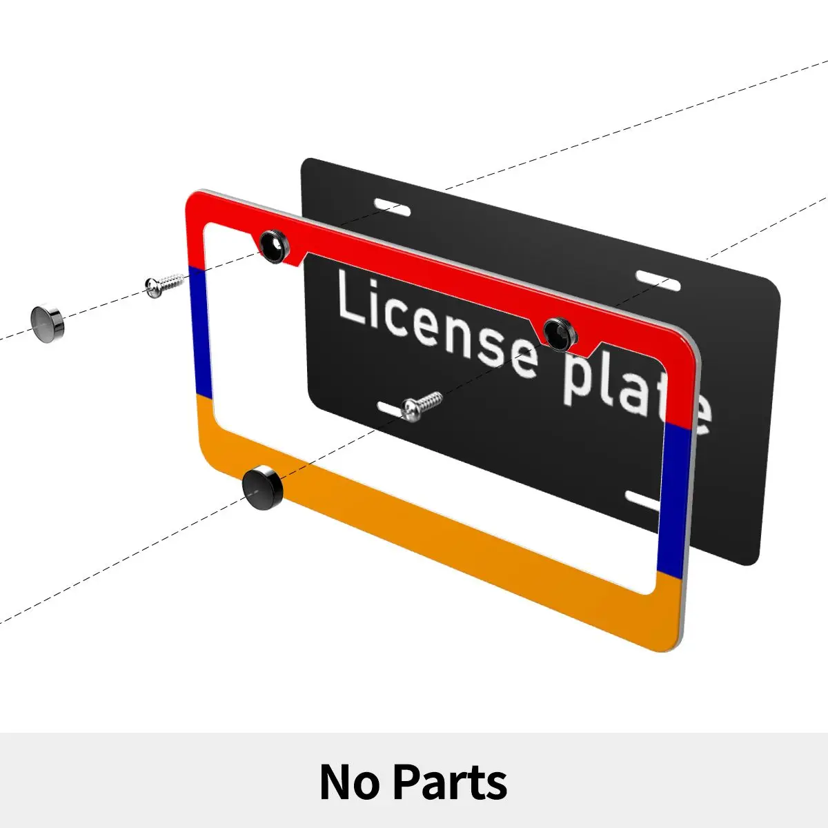 Armenia Flag Metal License plate frame Pattern decoration 16cmX31.3cm
Armenia Flag Metal License plate frame Pattern decoration 16cmX31.3cm