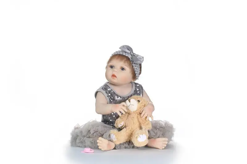 Полноразмерные игрушки силиконовые куклы-Новорожденные Reborn Sleepinf водная модель