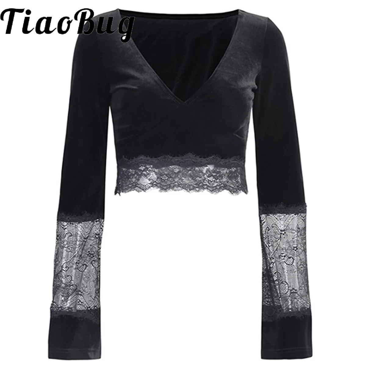 Осень Slim Fit Топ-футболка; Косметическая прозрачная кружева с длинным Расклешенным рукавом женское сексуальное с v-образным вырезом, обрезан...
Осень Slim Fit Топ-футболка; Косметическая прозрачная кружева с длинным Расклешенным рукавом женское сексуальное с v-образным вырезом, обрезан...