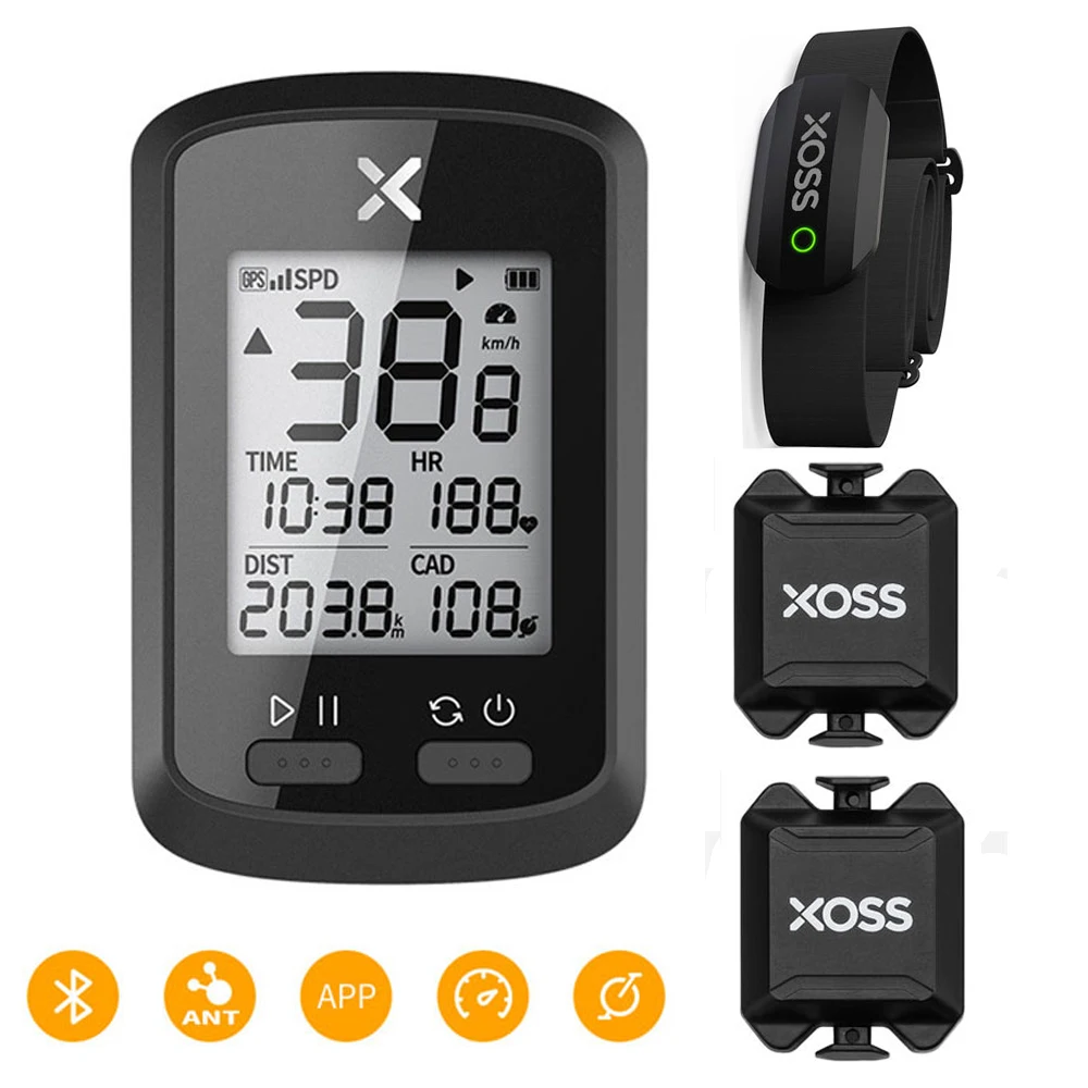XOSS G+ GPS Bike Speedometer Wireless Waterproof Bicycle Cycling Computer Bluetooth with Cadence Speed Sensor Heart Rate Monitor
XOSS G+ GPS Bike Speedometer Wireless Waterproof Bicycle Cycling Computer Bluetooth with Cadence Speed Sensor Heart Rate Monitor