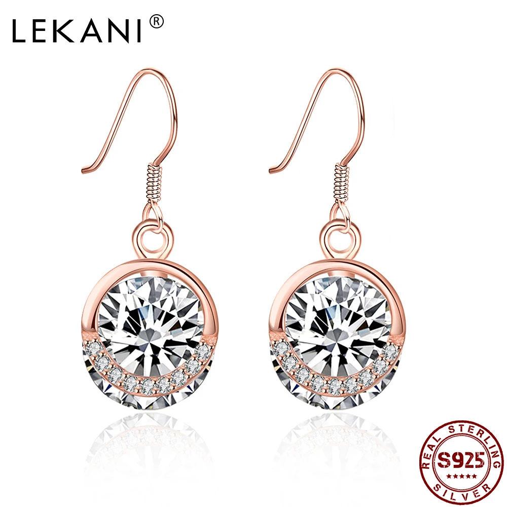 LEKANI 925 Sterling Silver Earrings 5A+ Cubic Zirconia CZ Jewelry Ball Drop Earring For Women Wedding Hot Selling Party Gift
LEKANI 925 Sterling Silver Earrings 5A+ Cubic Zirconia CZ Jewelry Ball Drop Earring For Women Wedding Hot Selling Party Gift