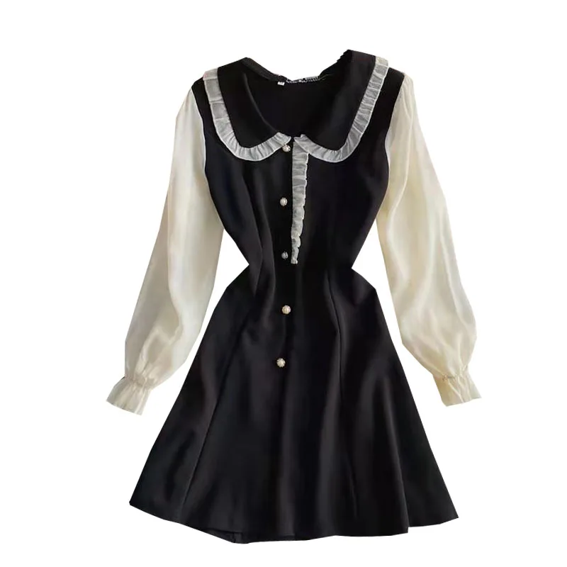 LoveFlowerLife New Spring Autumn Vintage Solid A Line Puff Sleeve Dress Peter Pan Collar High Waist Mid Calf Women Dresses
LoveFlowerLife New Spring Autumn Vintage Solid A Line Puff Sleeve Dress Peter Pan Collar High Waist Mid Calf Women Dresses