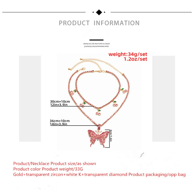 Wind claw chain cherry necklace female fashion trend temperament new products inlaid zircon butterfly necklace set olevo jewelry
Wind claw chain cherry necklace female fashion trend temperament new products inlaid zircon butterfly necklace set olevo jewelry
