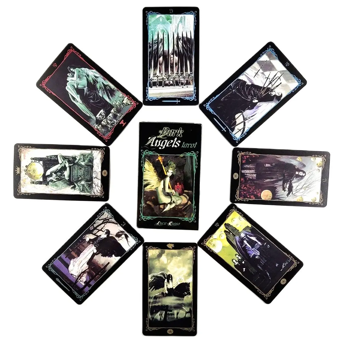 Latest High Quality Dark Black Angels Tarot Cards Fortune Guidance Telling Divination Deck Board Game Leisure Party 78 Pcs
Latest High Quality Dark Black Angels Tarot Cards Fortune Guidance Telling Divination Deck Board Game Leisure Party 78 Pcs