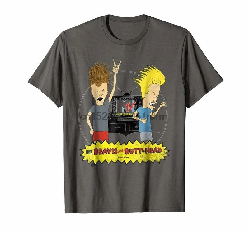Одежда MTV Beavis и Butthead Television рок графическая футболка 7768 
Одежда MTV Beavis и Butthead Television рок графическая футболка 7768