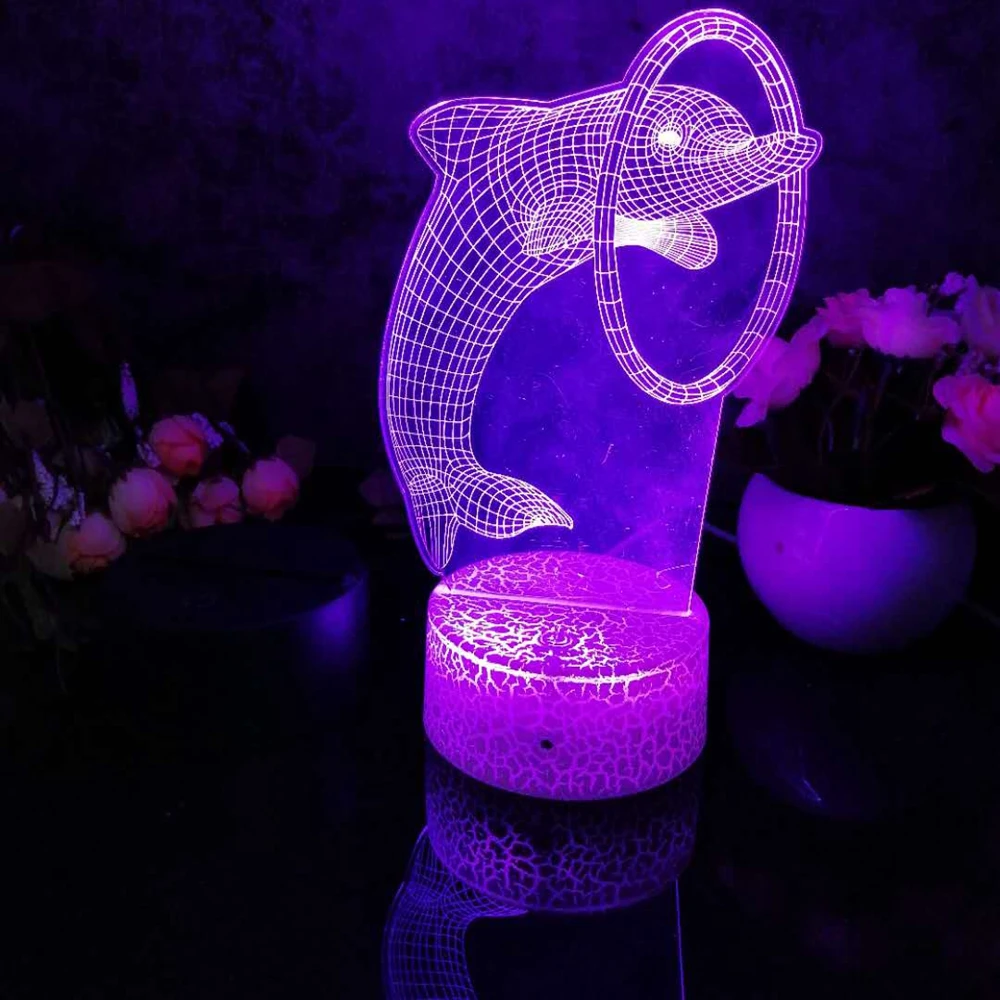 Led 3D Night Light Dolphin B Nightlight for Child Bedroom Decor Desk Lamp 16 Color with remote
Led 3D Night Light Dolphin B Nightlight for Child Bedroom Decor Desk Lamp 16 Color with remote