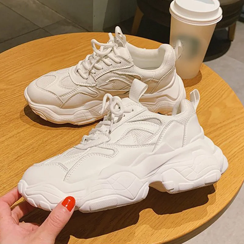 Women's Vulcanized Shoes Thcik Bottom Lace Up Solid Shallow Female Sneakers Fashion Classics Comfortable Leisure Ladies Footwear
Women's Vulcanized Shoes Thcik Bottom Lace Up Solid Shallow Female Sneakers Fashion Classics Comfortable Leisure Ladies Footwear