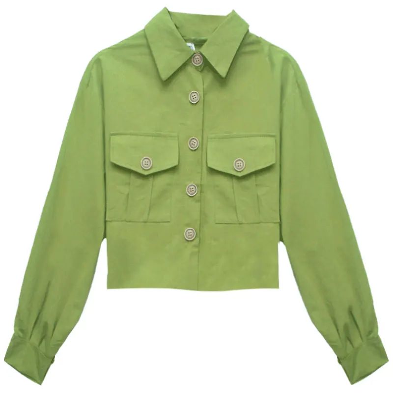 Ningsha 2020 Spring New Fresh Avocado Green Polo Collar Elegant Top Fashion Short Long Sleeve Coat for Women
Ningsha 2020 Spring New Fresh Avocado Green Polo Collar Elegant Top Fashion Short Long Sleeve Coat for Women