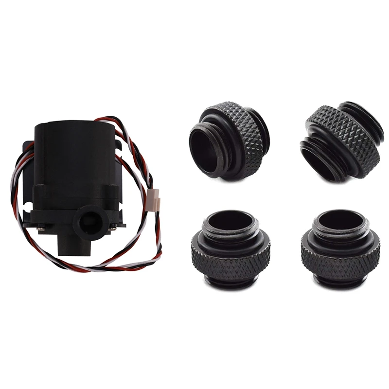 Electric Silent Brushless Dc12v Water Cooling Pump With 4-Pack G1/4 Inch 5Mm Male To Male Connector And Sealed O-Ring
Electric Silent Brushless Dc12v Water Cooling Pump With 4-Pack G1/4 Inch 5Mm Male To Male Connector And Sealed O-Ring