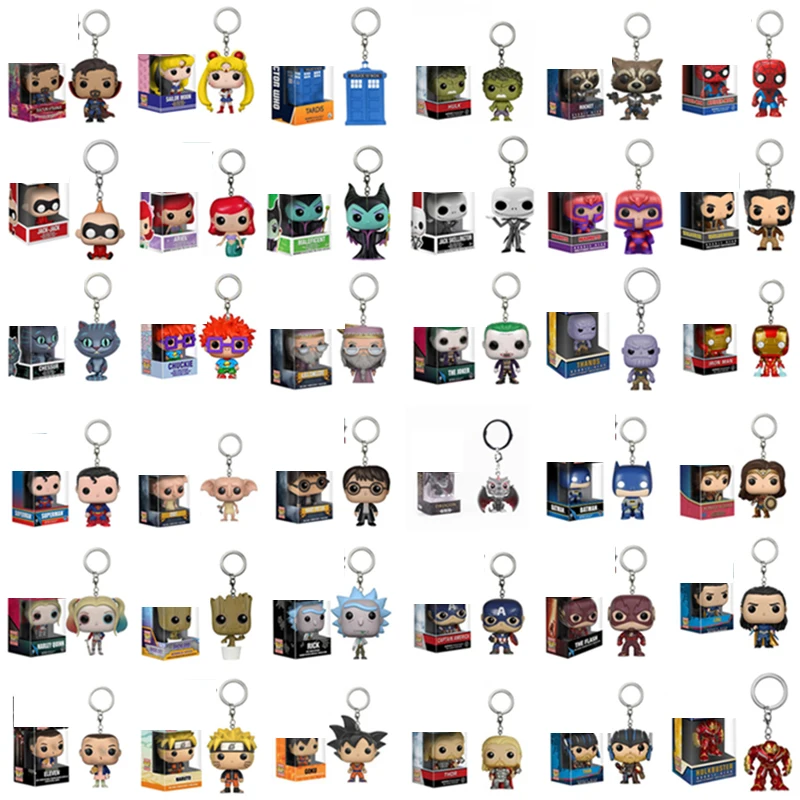 Карманный Брелок FUNKO Капитан MARVEL Стич волшебник Алиса чесур экшн фигурки игрушки