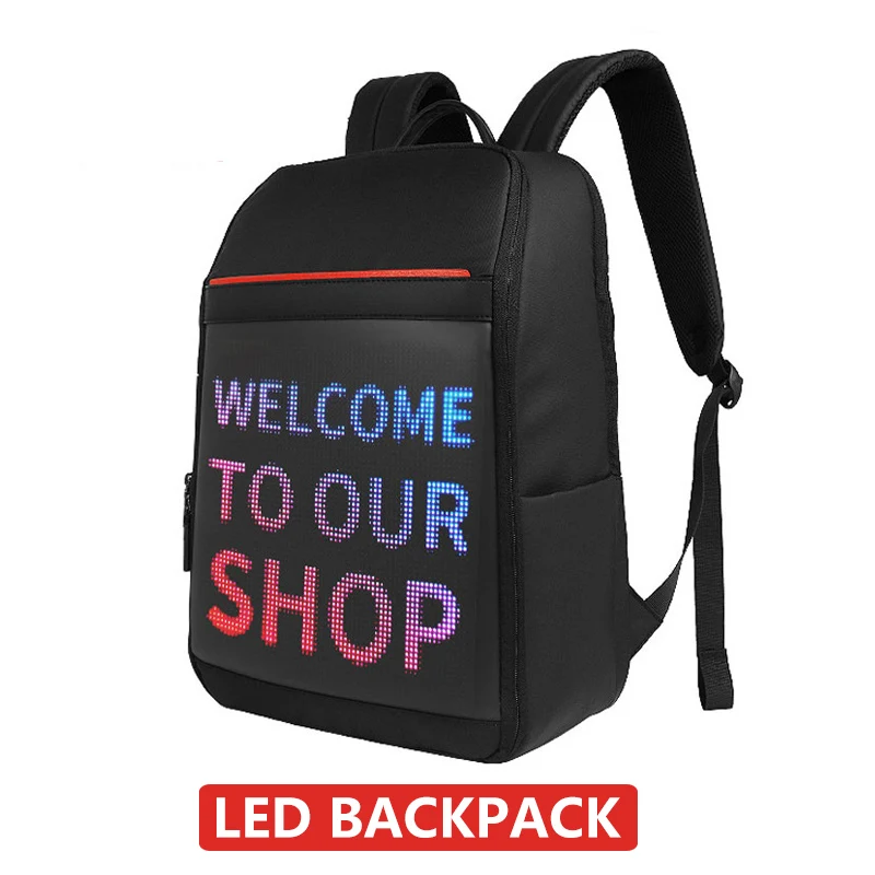Men Women Outdoor Walking Advertising Backpacks Dynamic LED Display Screen Bags Wireless APP Control Teenage Schoolbags Mochilas
Men Women Outdoor Walking Advertising Backpacks Dynamic LED Display Screen Bags Wireless APP Control Teenage Schoolbags Mochilas