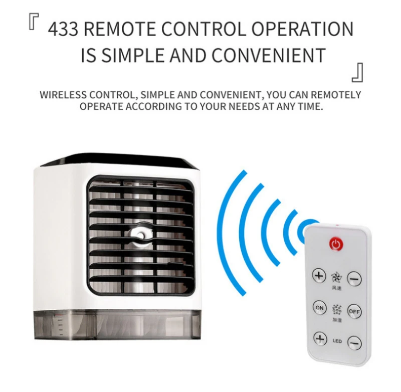 1pc Air Conditioner Air Cooler Portable For Home Room Office Desktop Quiet Cooling Fan Humidifier Remote Control
1pc Air Conditioner Air Cooler Portable For Home Room Office Desktop Quiet Cooling Fan Humidifier Remote Control