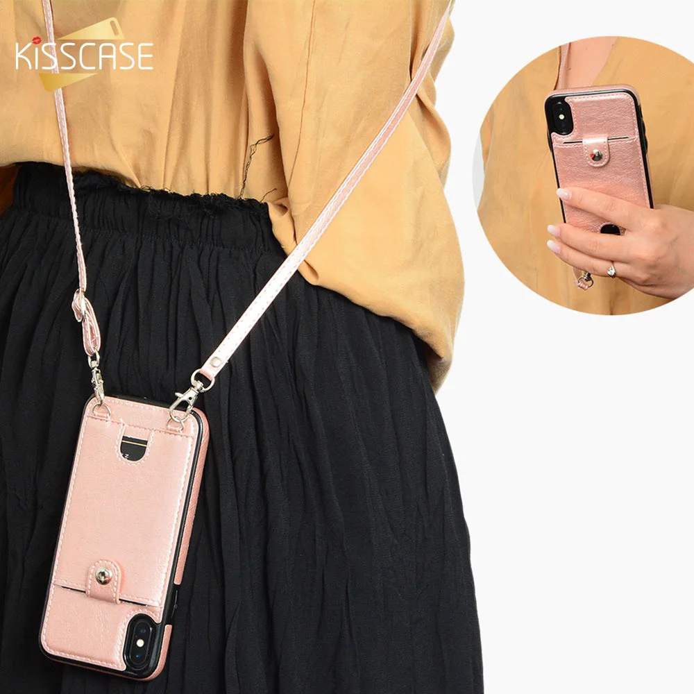 KISSCASE ретро PU кожаный чехол для iPhone X 6 6s 7 8 XS XR Plus держатель карт чехлы телефонов MAX