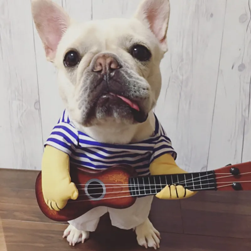 Фото Милые гитарные игрушки для собак одежда вечерние косплей щенок Забавный костюм