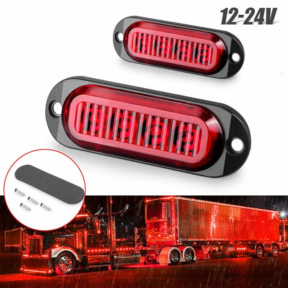 2pcs LED Side Marker Light Clearance Trailer Truck RV Lights Caravans Van Lorry Boat Signal Lamp Bulbs Red Waterproof 12/24V
2pcs LED Side Marker Light Clearance Trailer Truck RV Lights Caravans Van Lorry Boat Signal Lamp Bulbs Red Waterproof 12/24V