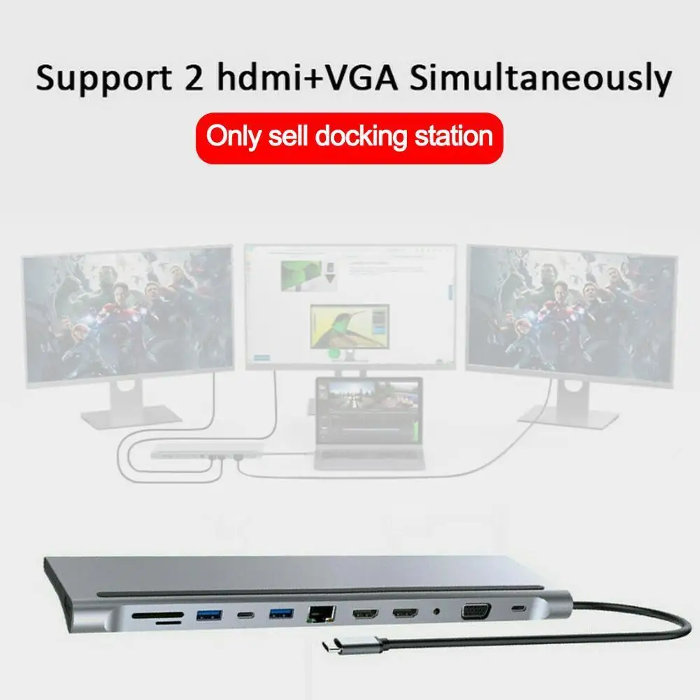 Usb C docking station Mst Dual HDMI-compatible dual screen dual hub, Type C station docking display laptop adapter usb J3H9
Usb C docking station Mst Dual HDMI-compatible dual screen dual hub, Type C station docking display laptop adapter usb J3H9