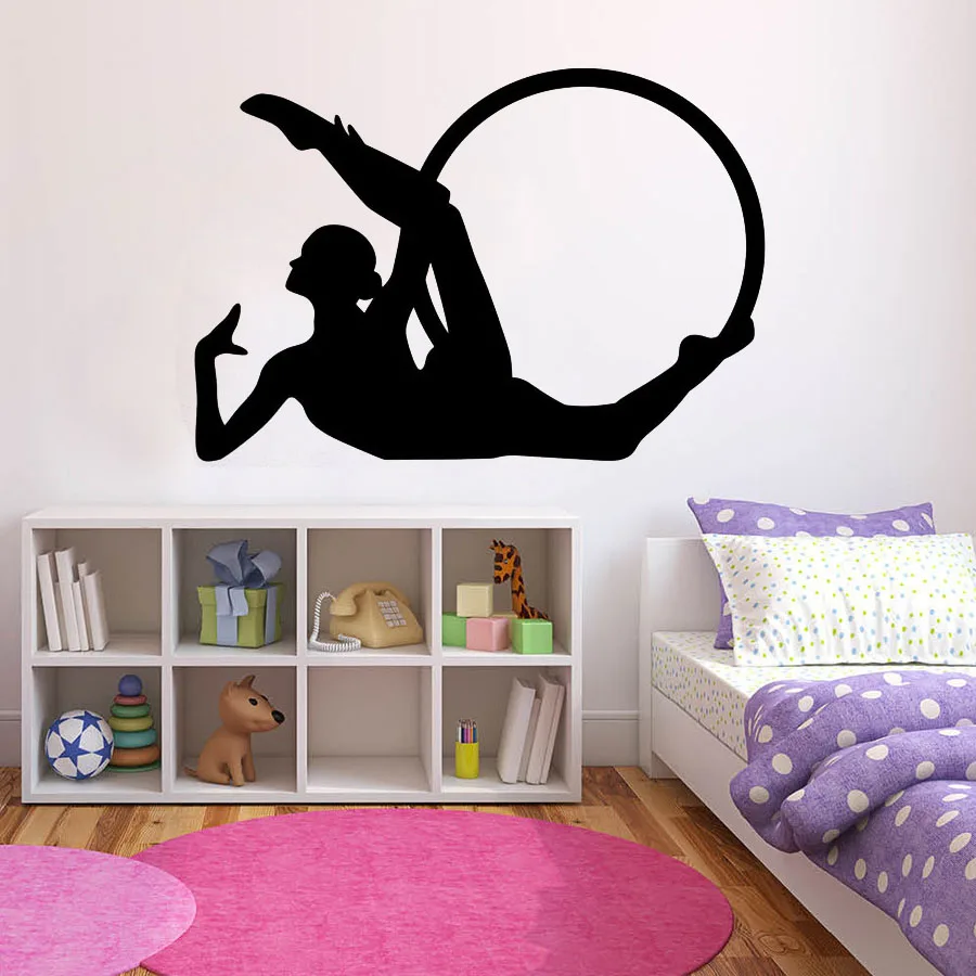 Gymnastics Hoop Wall Decal Fitness Sports Girls Bedroom Gym Interior Decoration Door Window Vinyl Stickers Silhouette Mural Q616
Gymnastics Hoop Wall Decal Fitness Sports Girls Bedroom Gym Interior Decoration Door Window Vinyl Stickers Silhouette Mural Q616