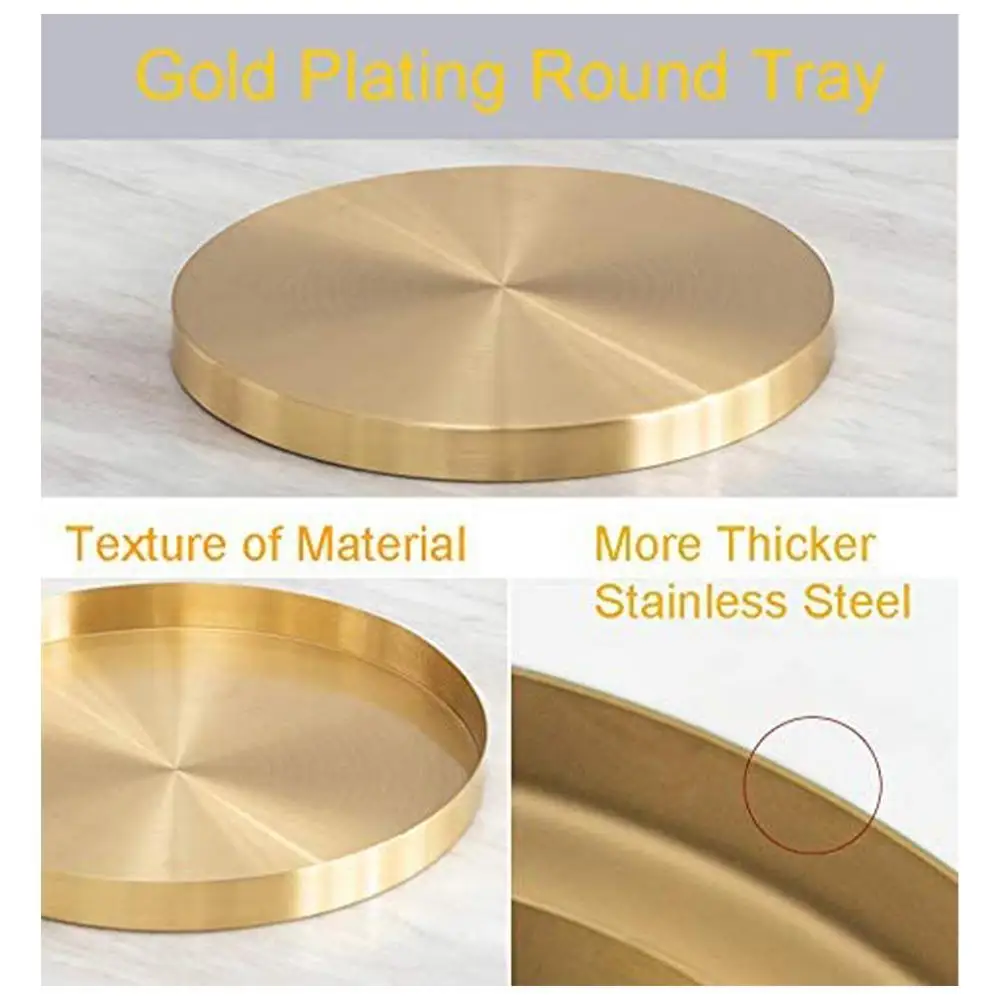 Exquisite Home Gold Kitchen Space Saving Round Shape Storage Display Round Storage Tray Jewelry Desktop Decorative Tray U0N1
Exquisite Home Gold Kitchen Space Saving Round Shape Storage Display Round Storage Tray Jewelry Desktop Decorative Tray U0N1