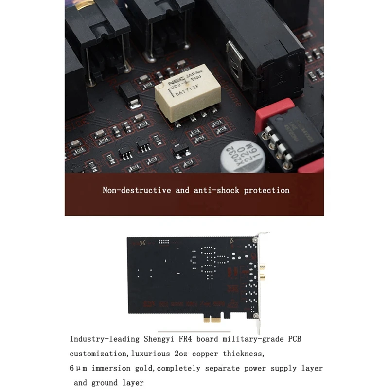 AXF-16 ExtremeV1.2 Independent Sound Card Sound Source PCI-E MAX Support Chassis Front Interface
AXF-16 ExtremeV1.2 Independent Sound Card Sound Source PCI-E MAX Support Chassis Front Interface