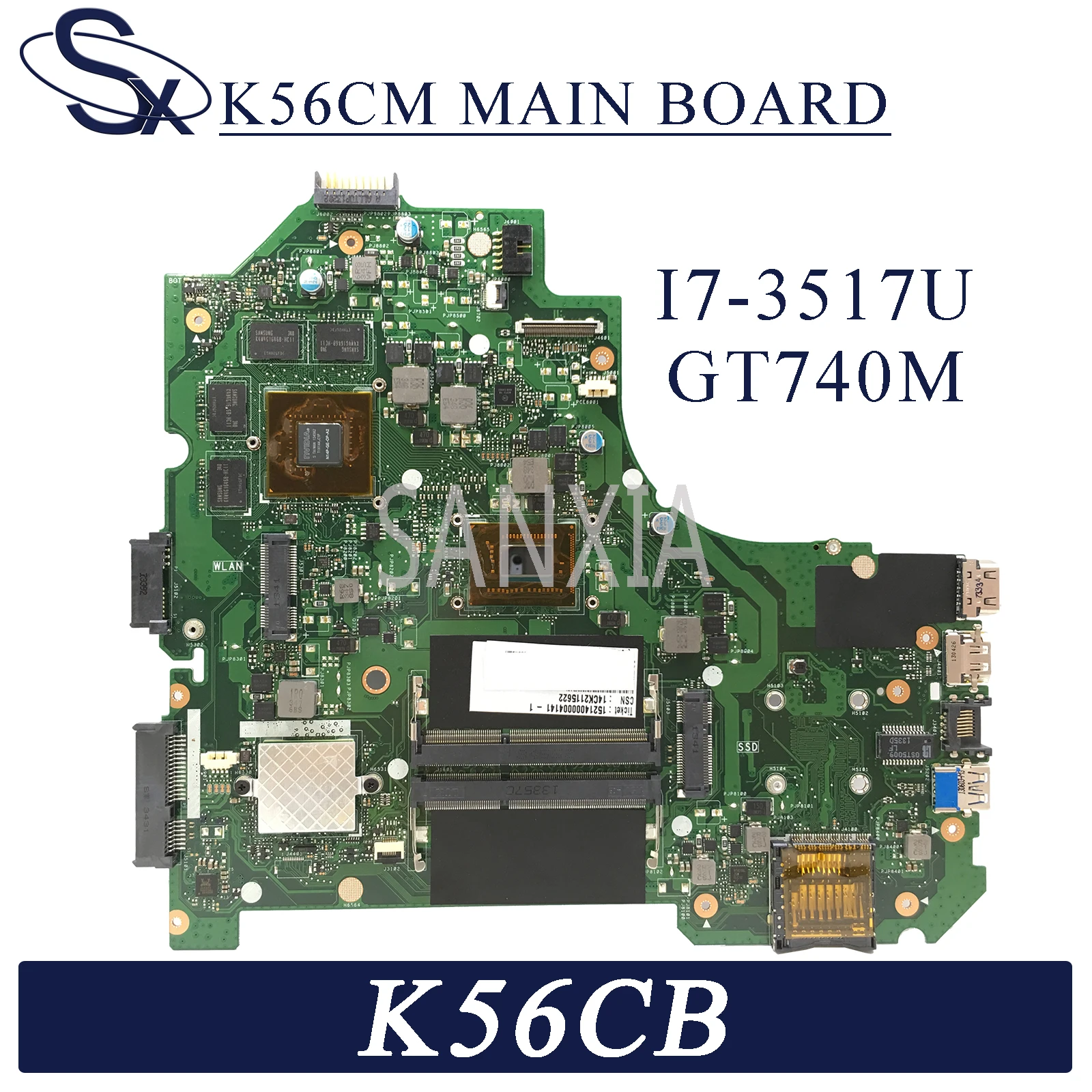 KEFU K56CM материнская плата для ноутбука ASUS K56CB K56C S550CB S550CM оригинальная материнская плата I7-3537U/3517U GT740M
KEFU K56CM материнская плата для ноутбука ASUS K56CB K56C S550CB S550CM оригинальная материнская плата I7-3537U/3517U GT740M
