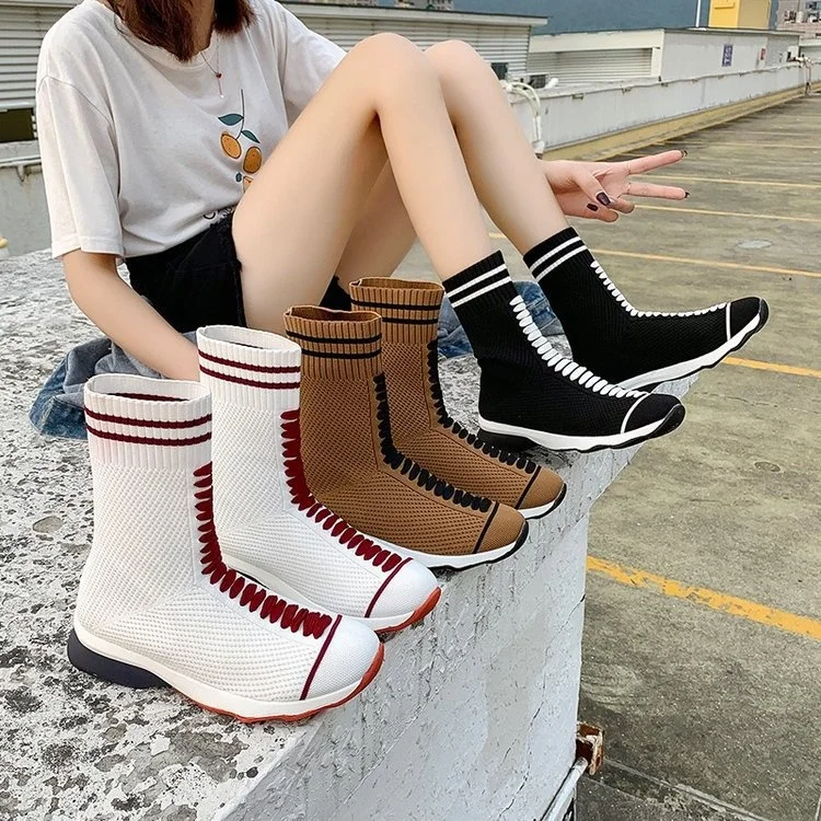 Large size knitted elastic socks and boots women's 2021 autumn muffin bottom color matching mesh red middle boots thin leg
Large size knitted elastic socks and boots women's 2021 autumn muffin bottom color matching mesh red middle boots thin leg