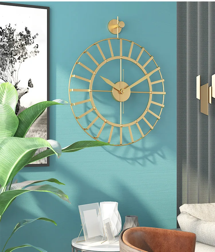 20 Inch Golden Clock Living Room Decoration Nordic Large Silent Wall Clock Modern Design Battery Operated reloj de pared moderno 
20 Inch Golden Clock Living Room Decoration Nordic Large Silent Wall Clock Modern Design Battery Operated reloj de pared moderno