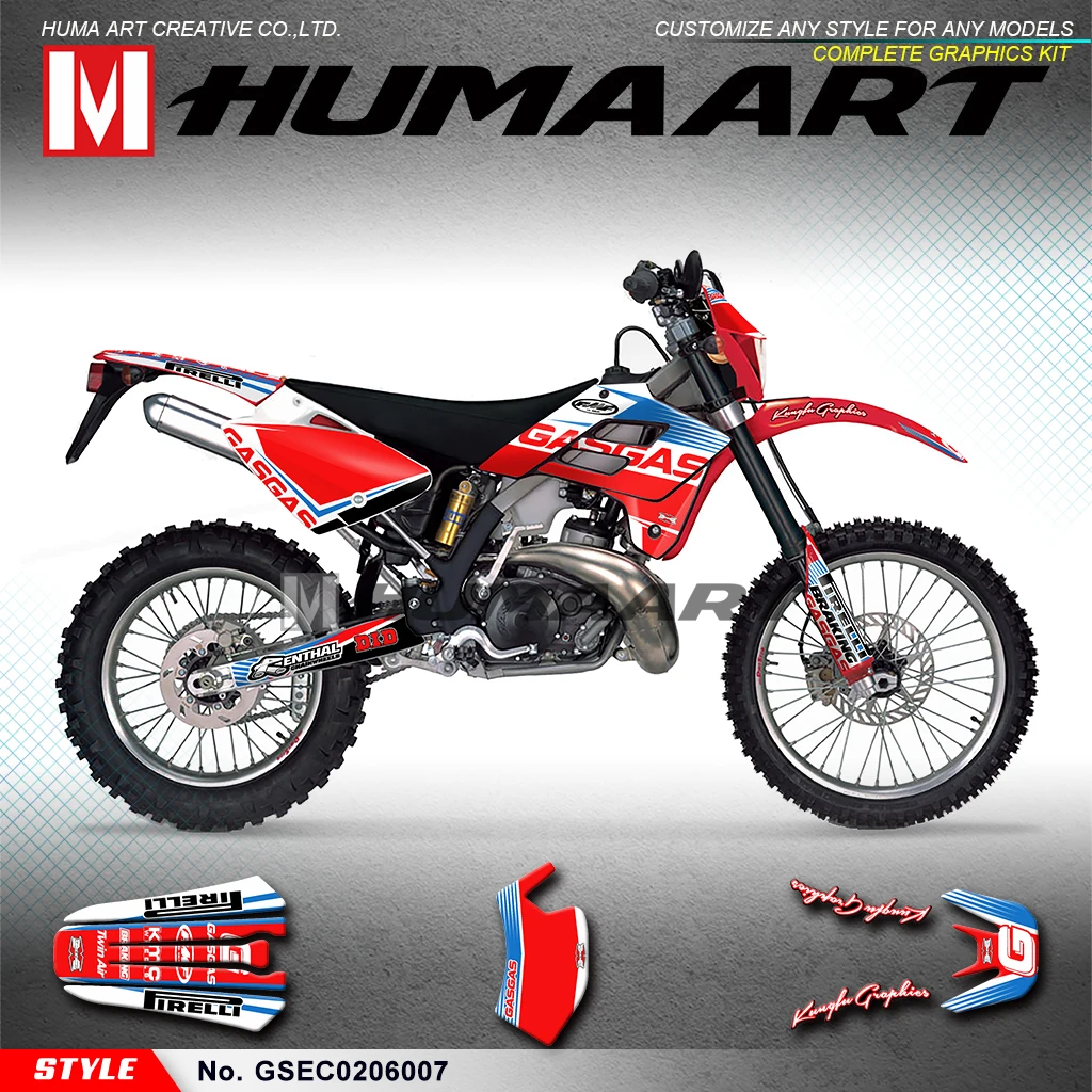 HUMAART Motorcycle Graphics Enduro Stickers Vinyl Wrap Kit for Gas Gas EC125 EC200 EC250 EC300 2002 2003 2004 2005 2006
HUMAART Motorcycle Graphics Enduro Stickers Vinyl Wrap Kit for Gas Gas EC125 EC200 EC250 EC300 2002 2003 2004 2005 2006