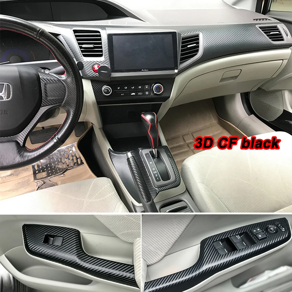 3D/5D Carbon Fiber Car Interior Cover Console Color Sticker Decals Parts Accessories For Honda Civic 9th Gen 2012-2015 4 doors
3D/5D Carbon Fiber Car Interior Cover Console Color Sticker Decals Parts Accessories For Honda Civic 9th Gen 2012-2015 4 doors