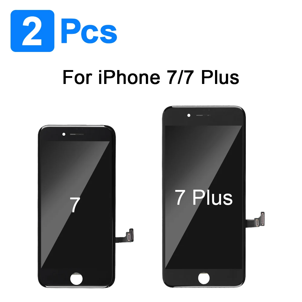 2 Pcs Display Replacement For iPhone 7 7 Plus LCD Screen Digitizer Assembly with 3D Touch No Dead Pixel And 100% Tested
2 Pcs Display Replacement For iPhone 7 7 Plus LCD Screen Digitizer Assembly with 3D Touch No Dead Pixel And 100% Tested
