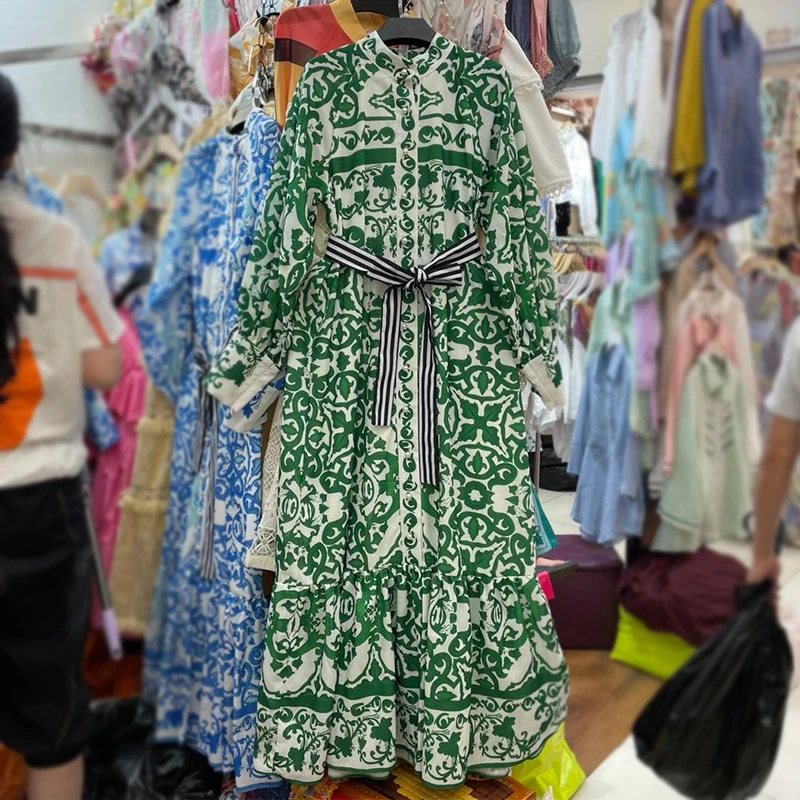 Женское дизайнерское длинное платье из хлопка, модельное однобортное праздничное платье с винтажным принтом и рукавами-фонариками, осень ...
Женское дизайнерское длинное платье из хлопка, модельное однобортное праздничное платье с винтажным принтом и рукавами-фонариками, осень ...