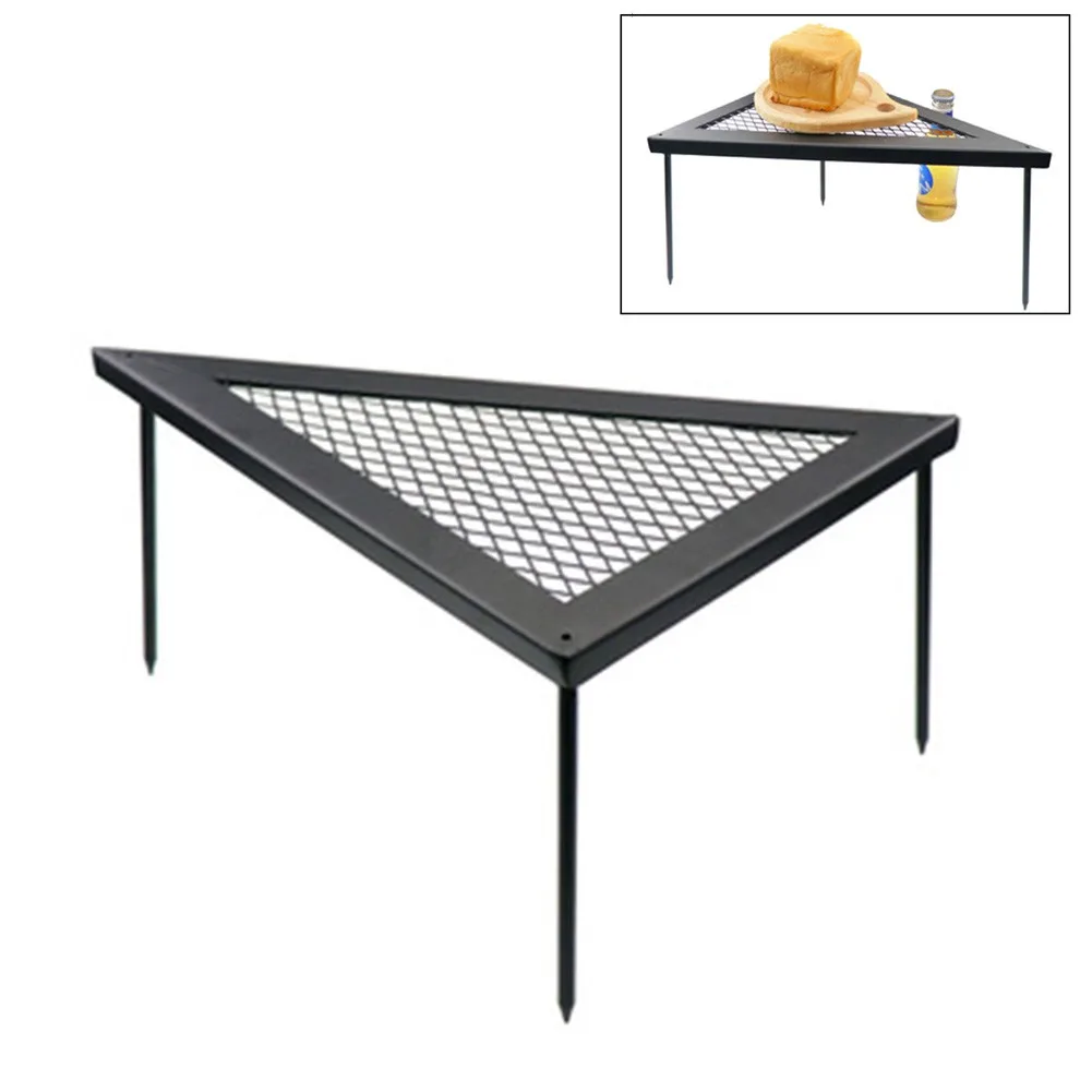 1pc Camping Folding Table Portable Iron Barbecue Triangle Rack Campfire Picnic BBQ Grill Tables Anti-rust Triangular Mesh Table
1pc Camping Folding Table Portable Iron Barbecue Triangle Rack Campfire Picnic BBQ Grill Tables Anti-rust Triangular Mesh Table
