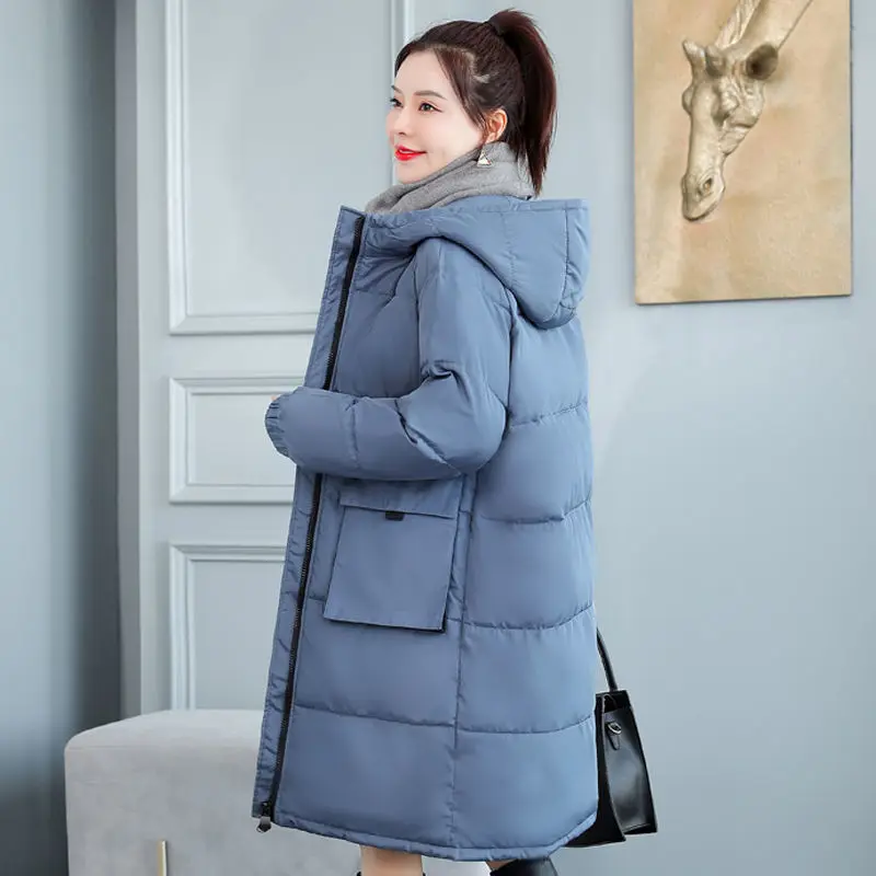 Thicken Hooded Parkas 2021 New Korean Loose Women's Cotton padded Jacket Bread Clothing Student Winter Coat Long Snow Outwear
Thicken Hooded Parkas 2021 New Korean Loose Women's Cotton padded Jacket Bread Clothing Student Winter Coat Long Snow Outwear
