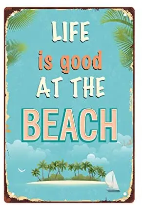 Metal Plaque Life Is Beautiful on The Beach Tin Sign Poster Beach Beach Decoration Home Bar Shop Decoration Metal Sign 12*8 Inch
Metal Plaque Life Is Beautiful on The Beach Tin Sign Poster Beach Beach Decoration Home Bar Shop Decoration Metal Sign 12*8 Inch