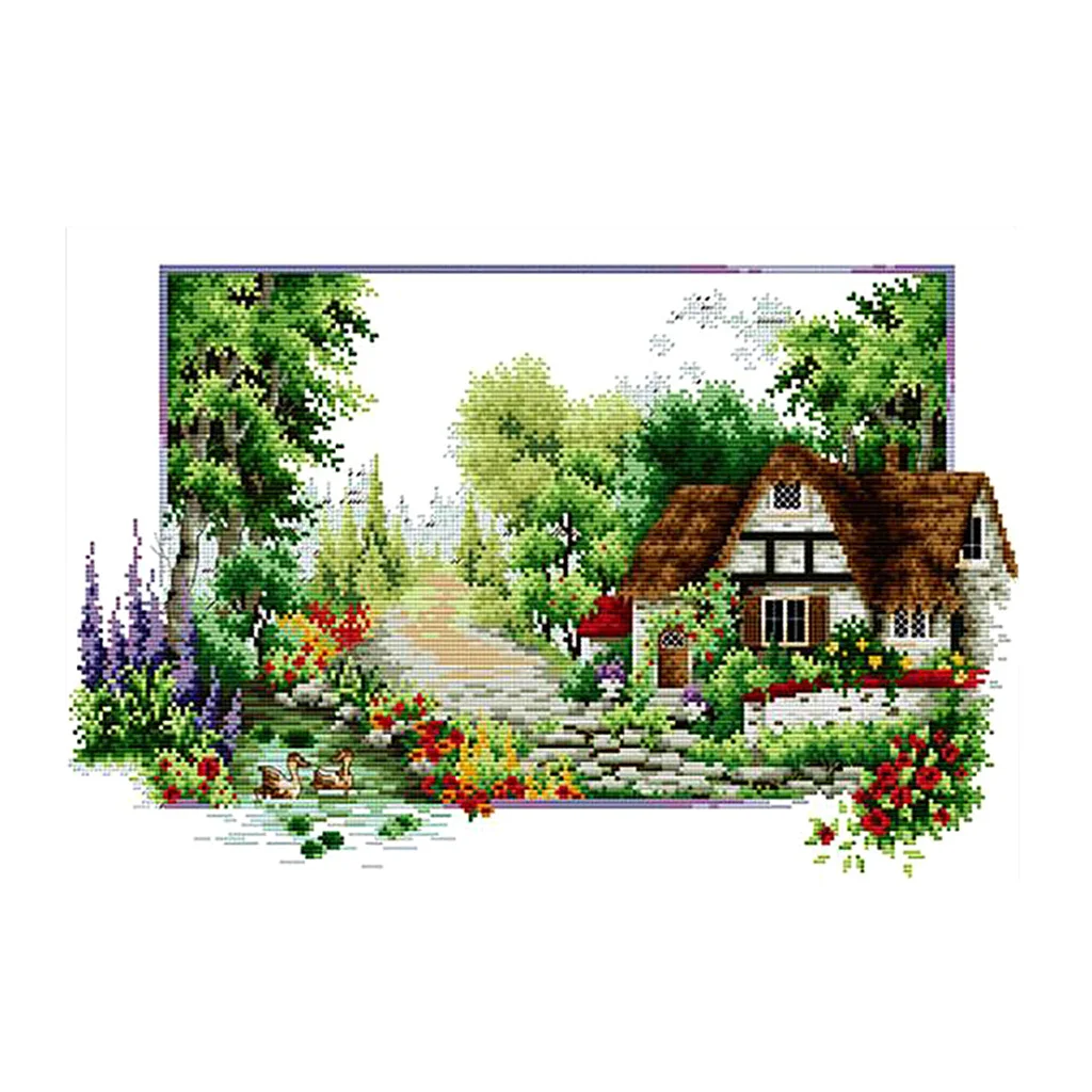Cottage Garden DIY Stamped Cross Stitch Kits DIY Needlework Wedding Christmas Gifts 14CT 50x33cm
Cottage Garden DIY Stamped Cross Stitch Kits DIY Needlework Wedding Christmas Gifts 14CT 50x33cm