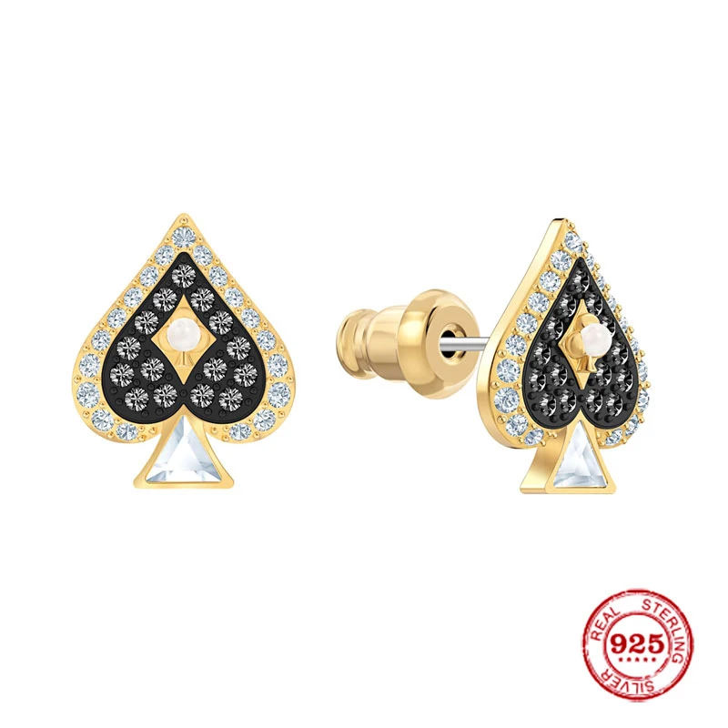 2020 Fashion Charms 925 Sterling Silver Luxury Jewelry Gift For Female Yellow Silver Spades Pattern And Multiple Color Earrings
2020 Fashion Charms 925 Sterling Silver Luxury Jewelry Gift For Female Yellow Silver Spades Pattern And Multiple Color Earrings