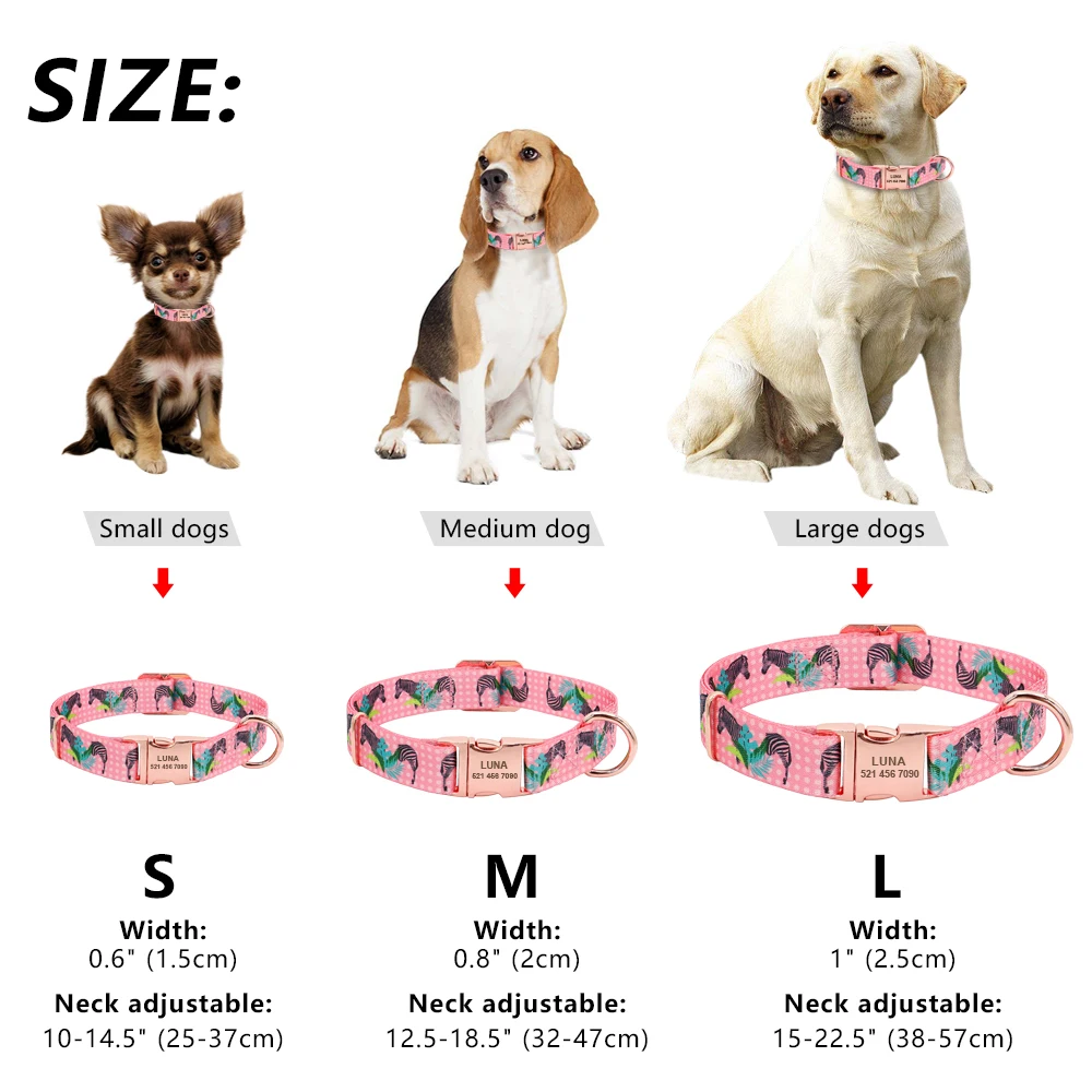 Dog Collar Personalized Custom Nylon Pet Dog Tag Collar Tag Dogs Nameplate Large Collars For Puppy ID Small Engraved Medium 
Dog Collar Personalized Custom Nylon Pet Dog Tag Collar Tag Dogs Nameplate Large Collars For Puppy ID Small Engraved Medium