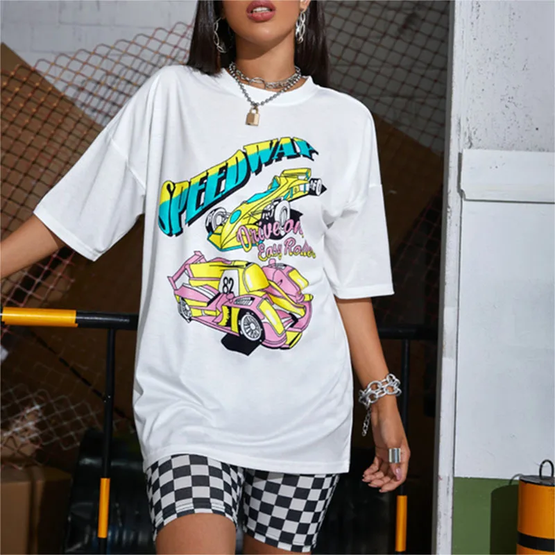 2021 summer new loose woman European and American version ins tide car print white street hipster short-sleeved casual top
2021 summer new loose woman European and American version ins tide car print white street hipster short-sleeved casual top