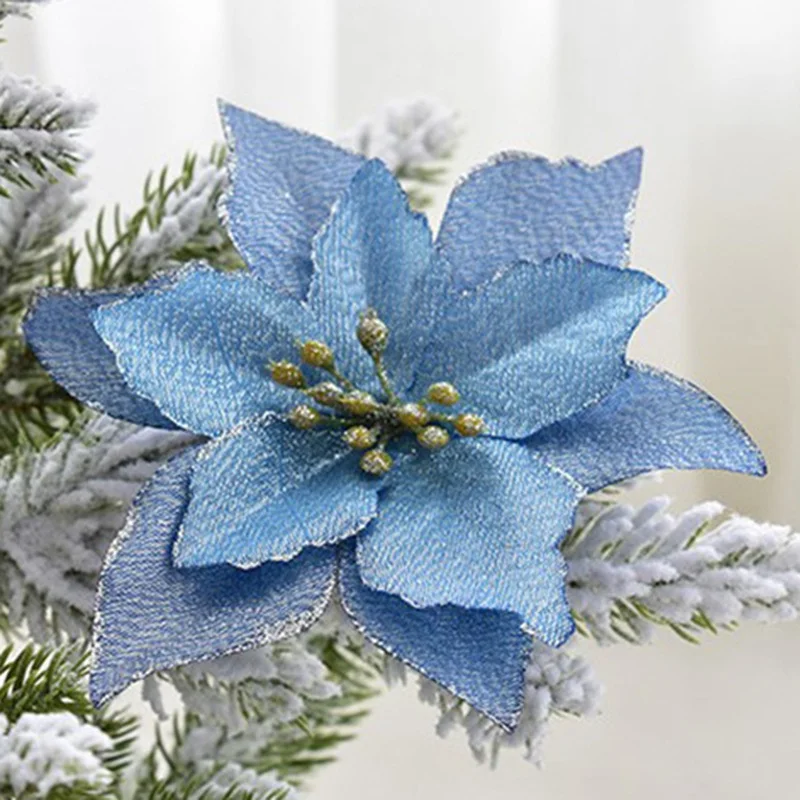 6Pcs 13cm Glitter Artificial Flowers For Christmas Tree Decoration DIY Christmas Ornaments Home Wedding Xmas Party Decoration
6Pcs 13cm Glitter Artificial Flowers For Christmas Tree Decoration DIY Christmas Ornaments Home Wedding Xmas Party Decoration