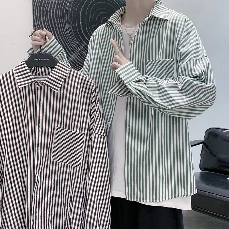 Spring Autumn Cotton Striped Shirt Men's Fashion Business Casual Shirt Men Korean Loose Long Sleeve Shirt Mens Dress Shirt M-2XL
Spring Autumn Cotton Striped Shirt Men's Fashion Business Casual Shirt Men Korean Loose Long Sleeve Shirt Mens Dress Shirt M-2XL