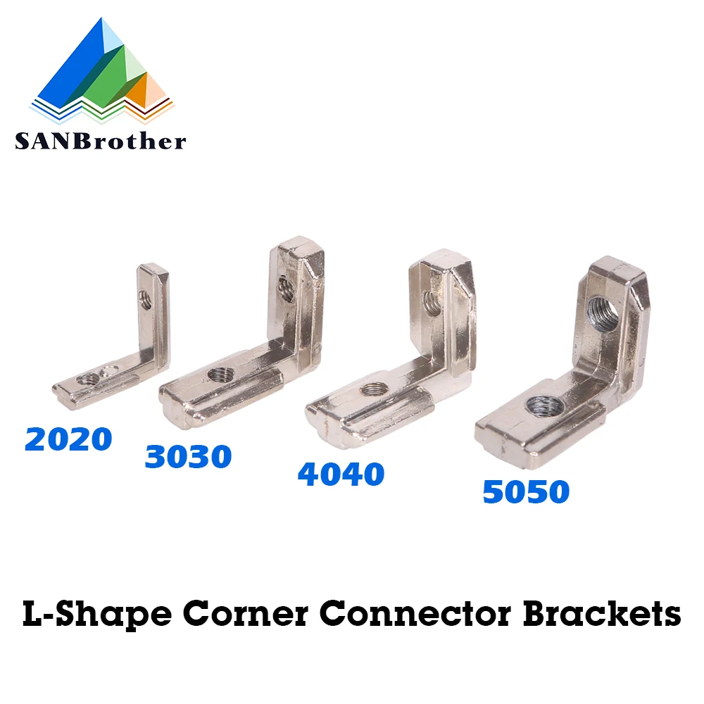 T Slot L Shape Aluminum Angle bracket Corner Interior Joint Brackets with Gurb screws for 2020 3030 4040 4545 Aluminum Profile
T Slot L Shape Aluminum Angle bracket Corner Interior Joint Brackets with Gurb screws for 2020 3030 4040 4545 Aluminum Profile