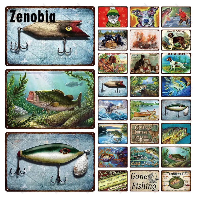 Gone Fish Plate Tin Sign Plaque Metal Decorative Plate Dogs and Fish for Farmhouse Fishing Pond Bar Pub Home Wall Art Decoration
Gone Fish Plate Tin Sign Plaque Metal Decorative Plate Dogs and Fish for Farmhouse Fishing Pond Bar Pub Home Wall Art Decoration