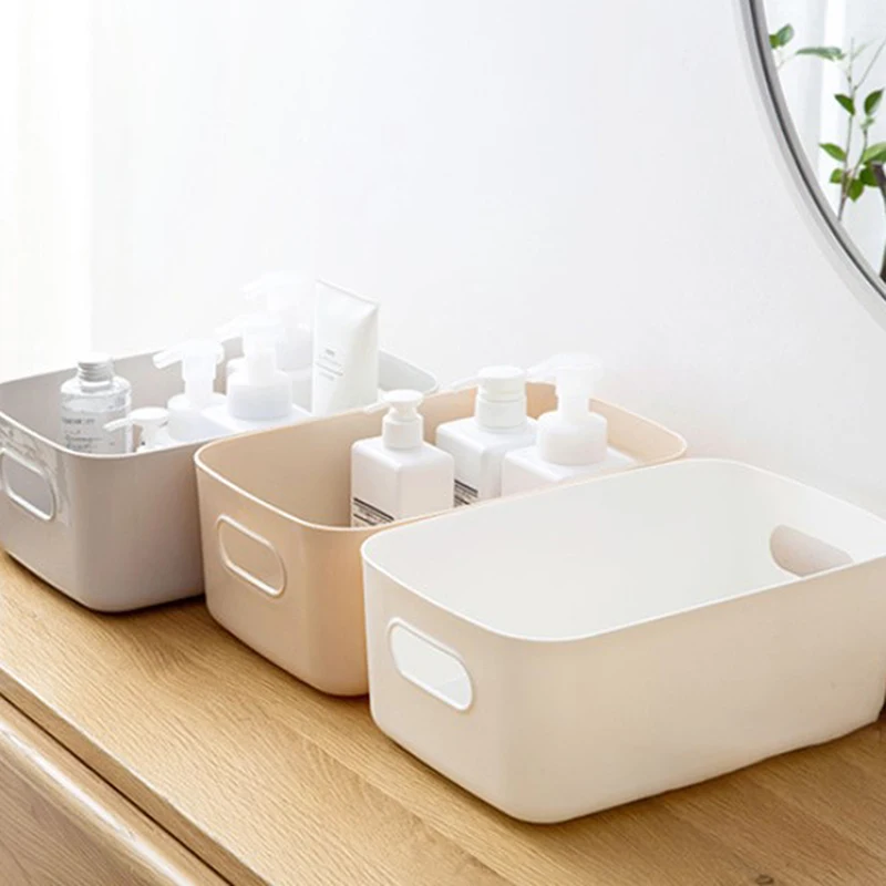 Cosmetic storage box student desktop snack storage box plastic storage basket environmentally friendly and tasteless
Cosmetic storage box student desktop snack storage box plastic storage basket environmentally friendly and tasteless