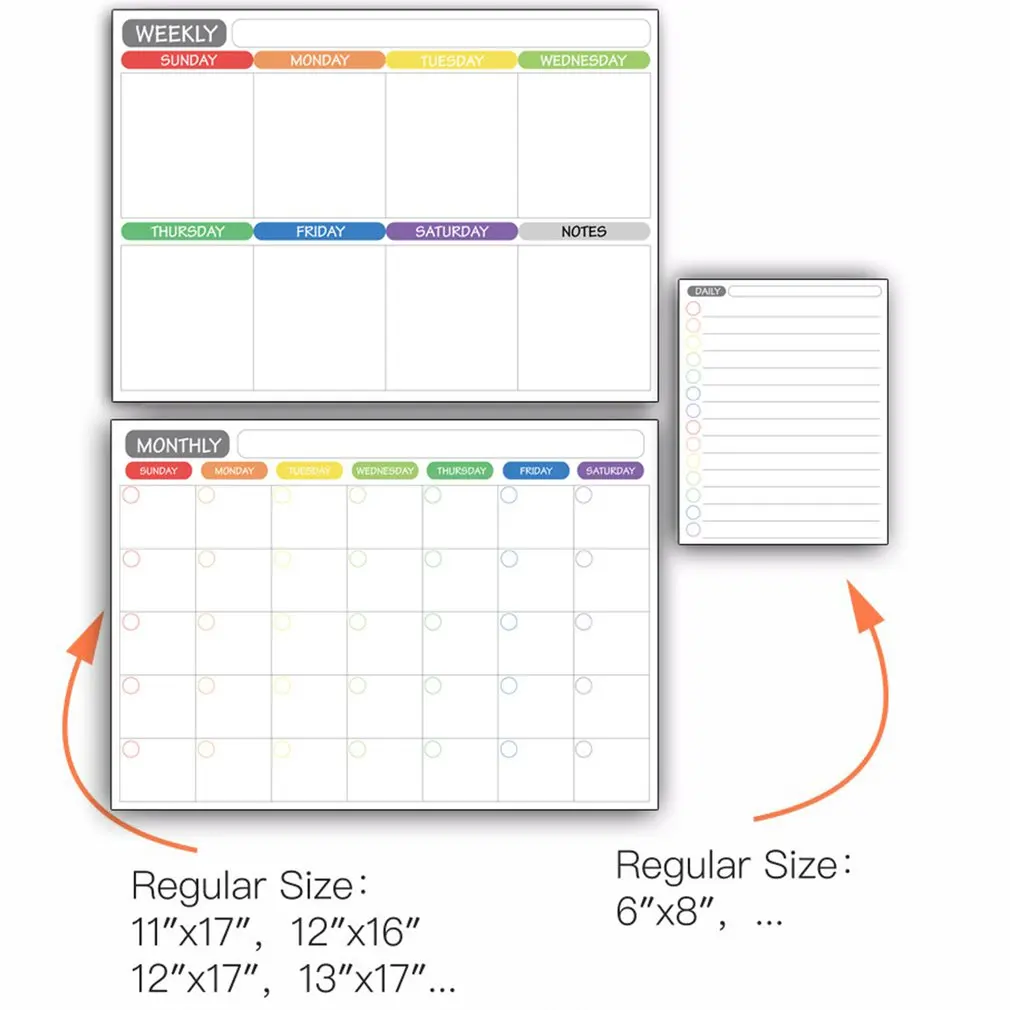 Erasable Refrigerator Magnetic Calendar Planner Durable Practical Memo Refrigerator Sticker Message Board
Erasable Refrigerator Magnetic Calendar Planner Durable Practical Memo Refrigerator Sticker Message Board