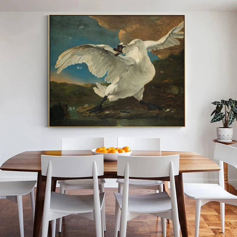 Famous Painting The Threatened Swan by Jan Asselijn, Posters and Prints Wall Art Canvas Painting for Living Room Home Decoration
Famous Painting The Threatened Swan by Jan Asselijn, Posters and Prints Wall Art Canvas Painting for Living Room Home Decoration