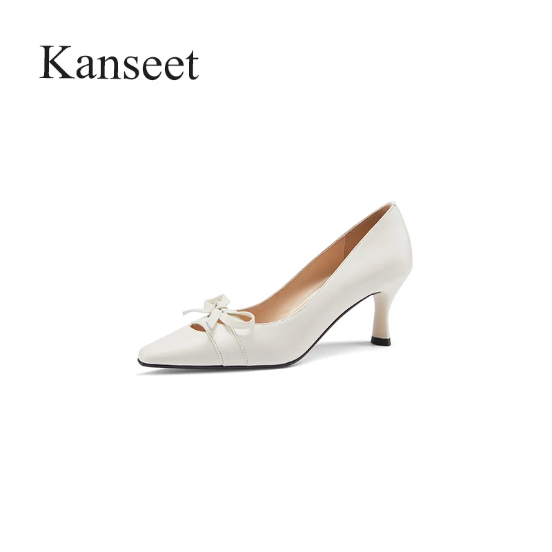 Kanseet Bow-Knot Cow Leather Shoes For Women Square Toe Plus Size High Heels Pumps 2021 New Spring Party Dress Thin Heels Shoes
Kanseet Bow-Knot Cow Leather Shoes For Women Square Toe Plus Size High Heels Pumps 2021 New Spring Party Dress Thin Heels Shoes