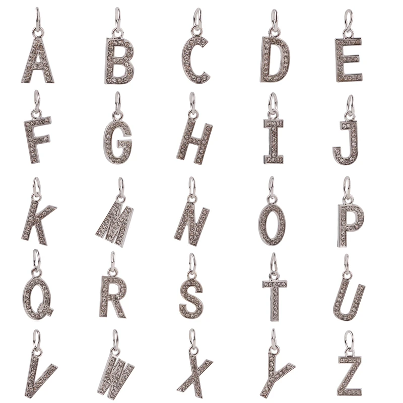 RANQIN Silver Colour Letter Beads Fit Original Brand Charms Sparkling With Light Crystal Alphabet A-Z Letter Pendant Charm
RANQIN Silver Colour Letter Beads Fit Original Brand Charms Sparkling With Light Crystal Alphabet A-Z Letter Pendant Charm