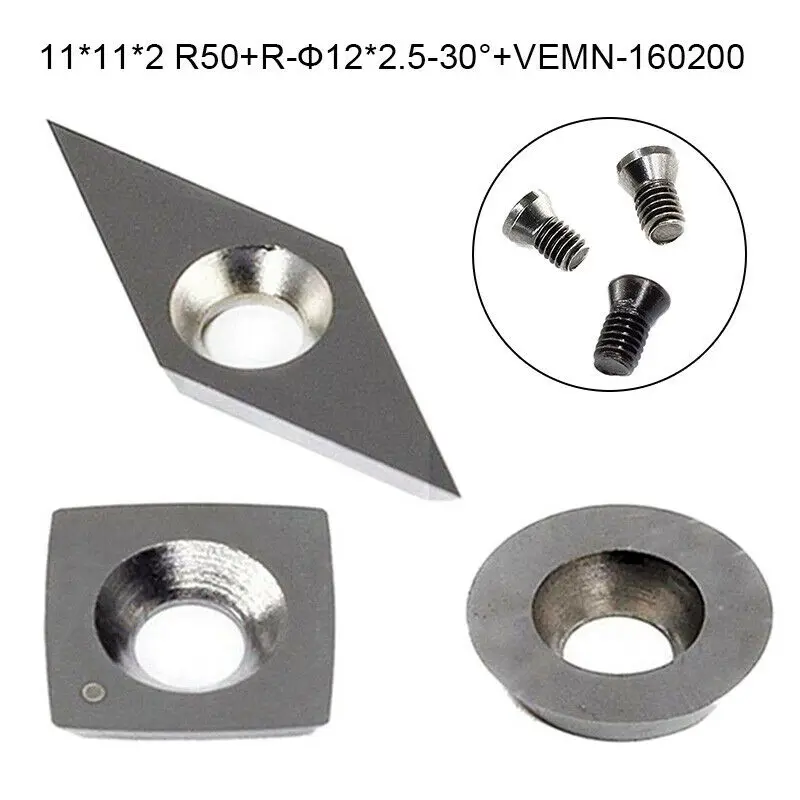 12Pcs R6 Round Blade Square Blade Diamond Blade Silver Carbide Cutters Inserts Set Wood Lathe Turning Tools For Woodworking Tool
12Pcs R6 Round Blade Square Blade Diamond Blade Silver Carbide Cutters Inserts Set Wood Lathe Turning Tools For Woodworking Tool