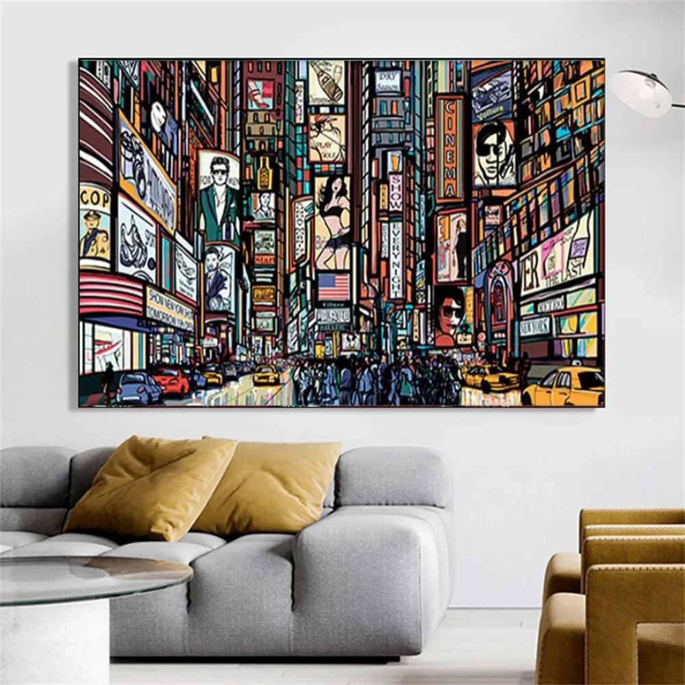 New York Street Comic Style Canvas Painting Watercolor Posters and Prints Wall Pictures Modern Interior Decoration for Home
New York Street Comic Style Canvas Painting Watercolor Posters and Prints Wall Pictures Modern Interior Decoration for Home