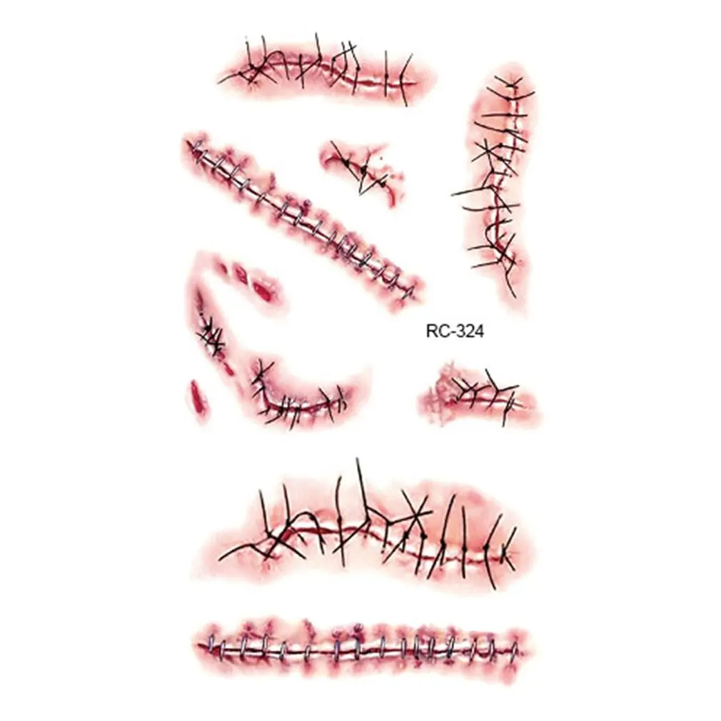creative Halloween Horror Wound Realistic Bloodstained Scar Pattern Waterproof Tattoo Stickers festival decorations
creative Halloween Horror Wound Realistic Bloodstained Scar Pattern Waterproof Tattoo Stickers festival decorations