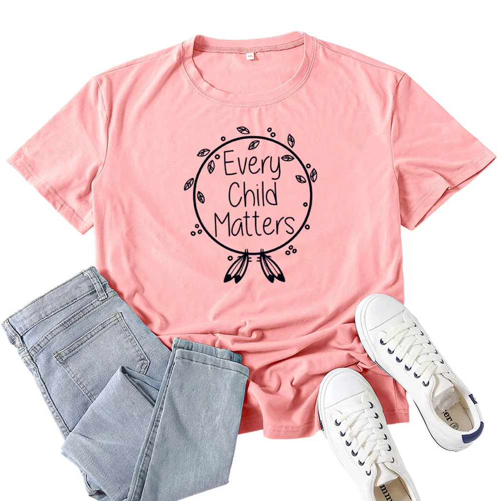 Every Child Matters Wreath Print T Shirt Women Short Sleeve O Neck Loose Tshirt Women Causal Tee Shirt Tops Camisetas Mujer
Every Child Matters Wreath Print T Shirt Women Short Sleeve O Neck Loose Tshirt Women Causal Tee Shirt Tops Camisetas Mujer